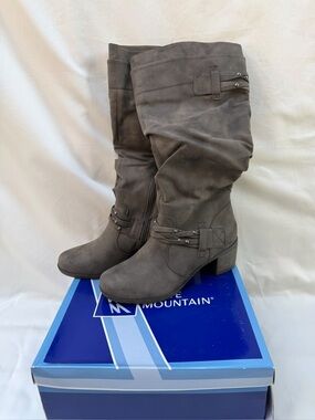 White Mountain Entrust Slouch Knee High Boots Stone Size 8